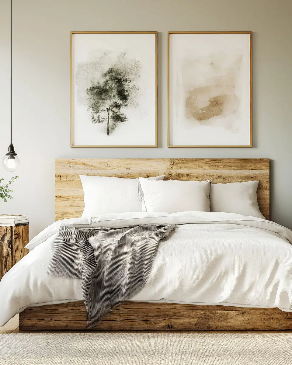 Pulas Bed — LG-B01 · Teak, 180 × 200